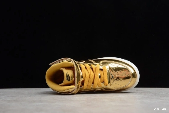 Kids Air Mid Gold 314197-8100 Nike Metallic WB 1 Force 0223